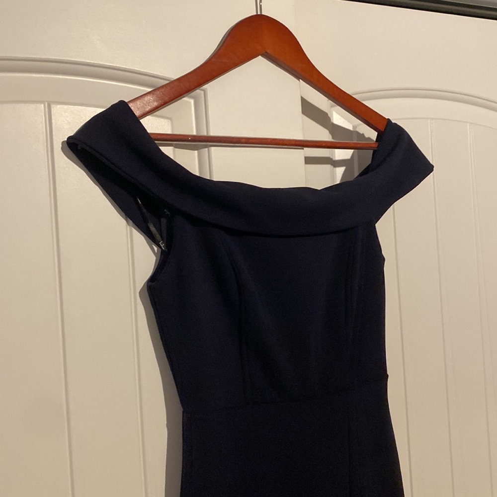 Lulu’s Aveline Navy Blue Off-the-Shoulder Maxi Dress - Picture 6 of 7